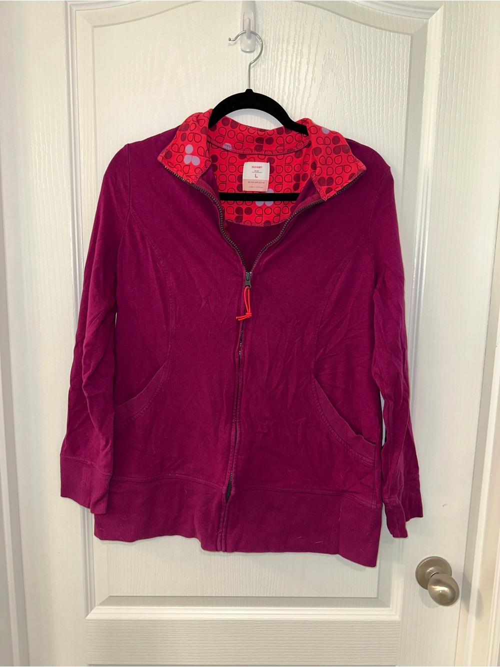 Old Navy Active Full Zip Jacket Women’s Large Raspberry Pink